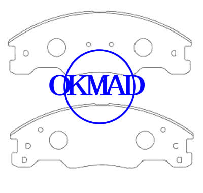 Pastilha de freio de foco FORD FMSI: 8450-D1339 OEM: 8S4Z-2001-A, F1339